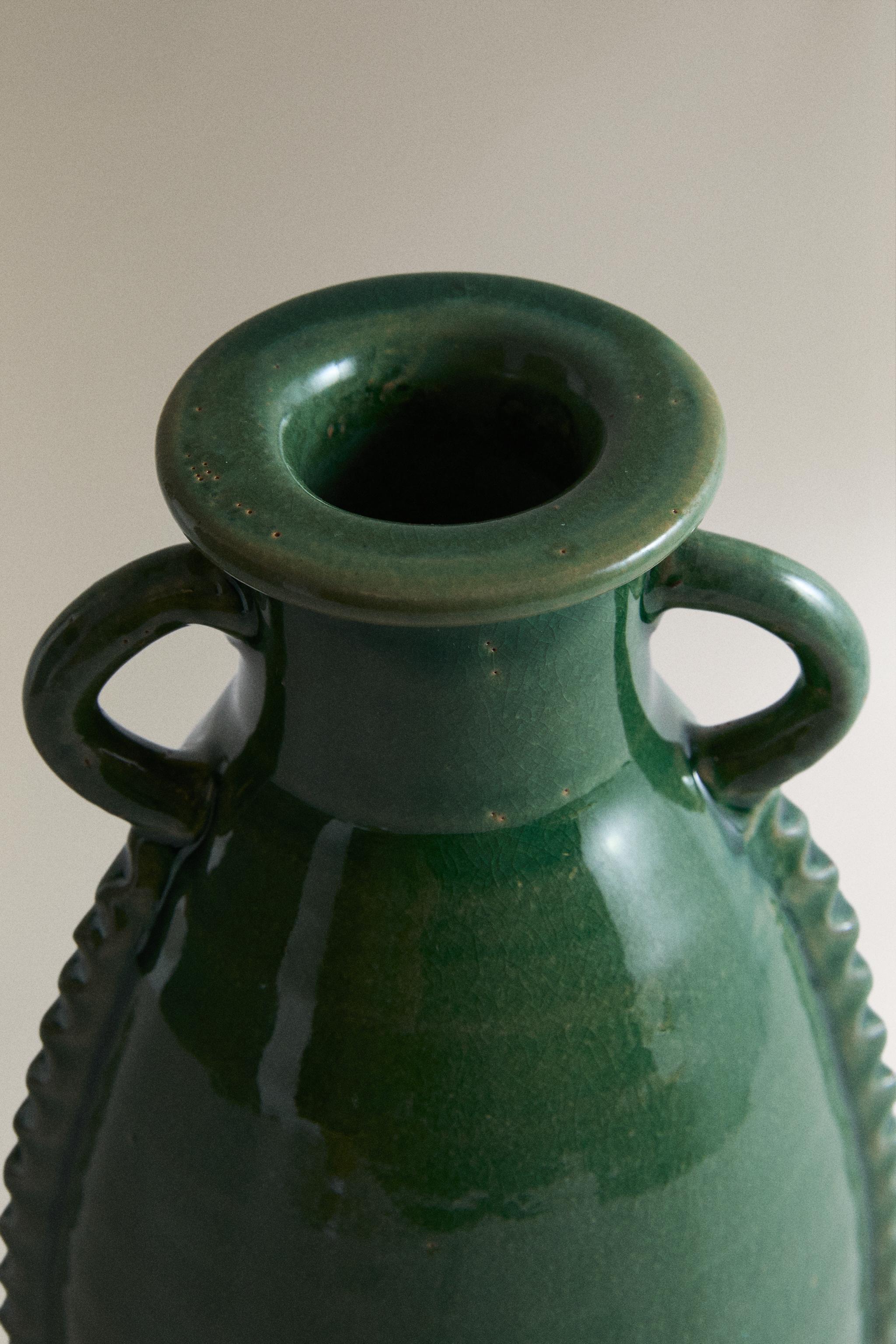 DECORATIVE TERRACOTTA VASE